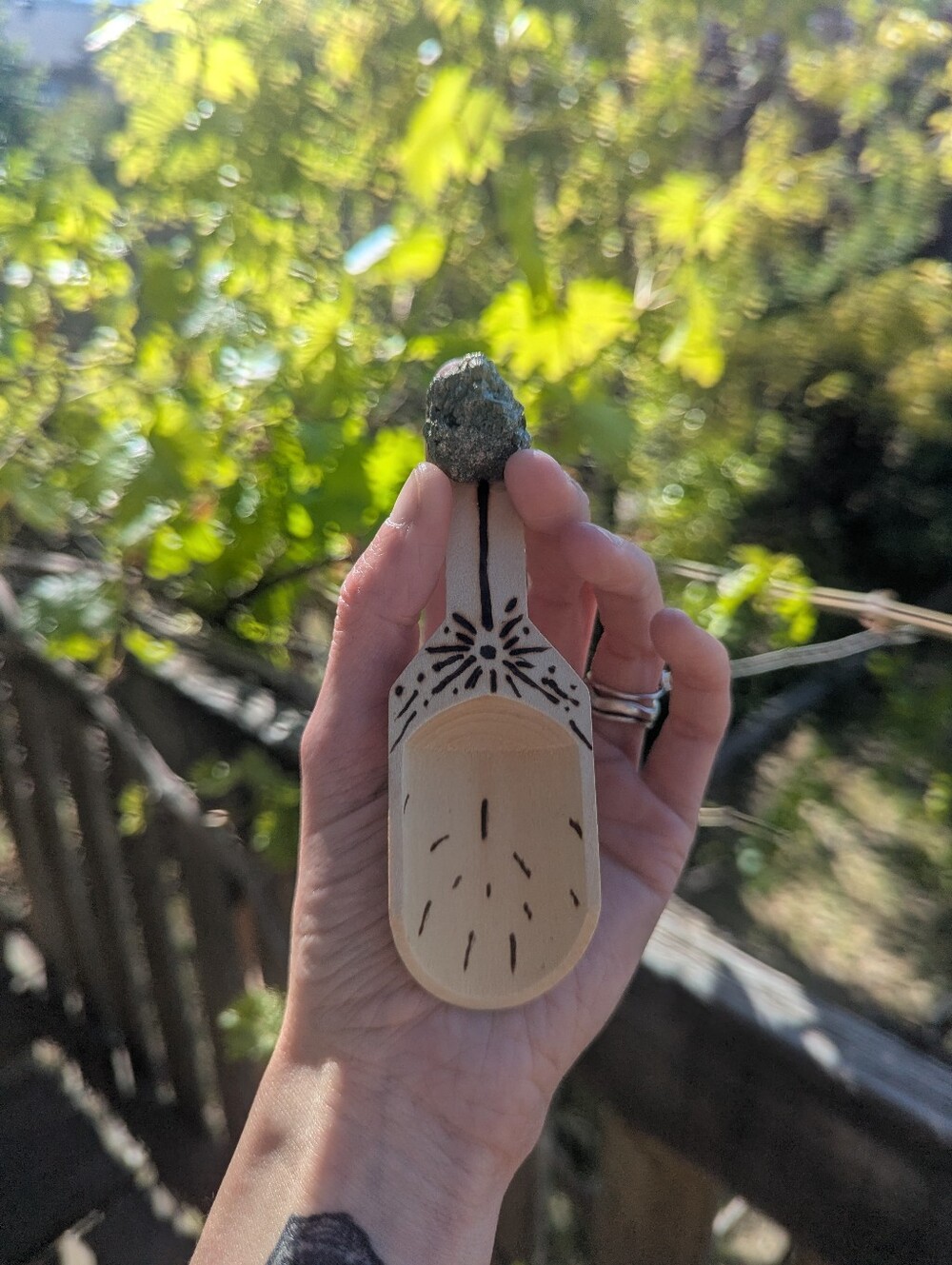 Burned Wooden Scoops